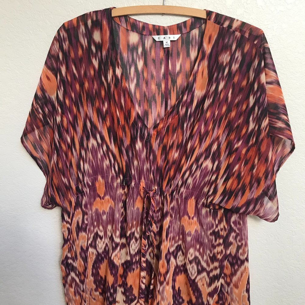 CAbi Cover-up/Sheer Patterned Tunic